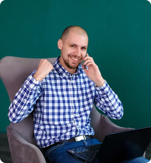 girl sitting on sofa